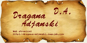 Dragana Ađanski vizit kartica